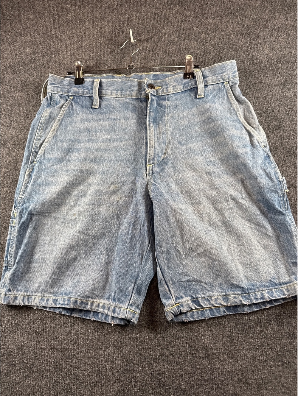 Old Navy Workwear Denim Shorts Mens 33 Blue Carpenter Utility Relaxed